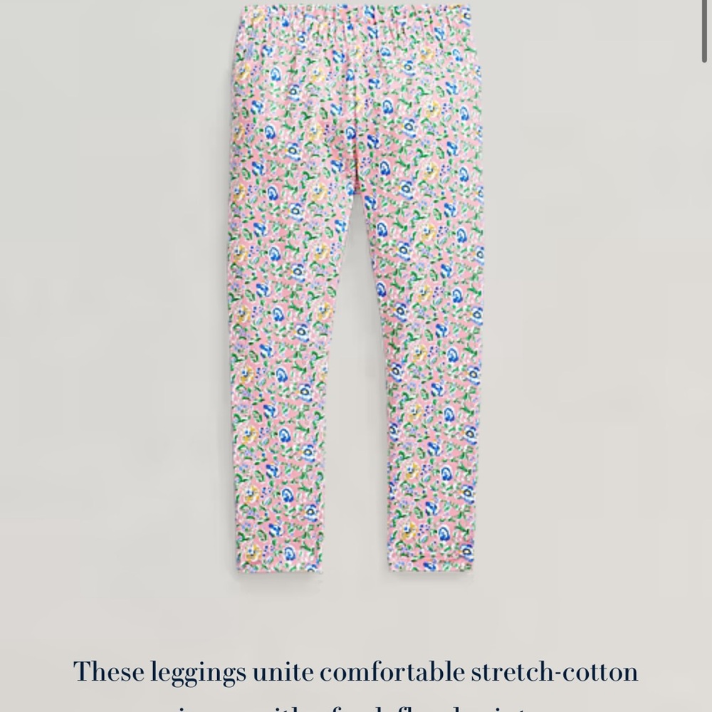 Polo by Ralph Lauren Pink and Blue Leggings with Stretch Cotton